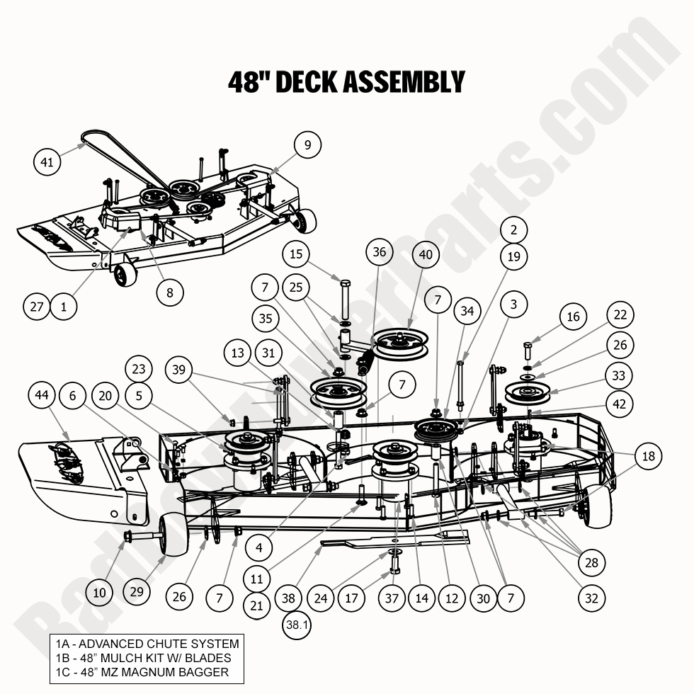 2020 MZ & MZ Magnum 48" Deck Assembly